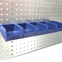 Bin rail for wall/workbench, Perforated Panel