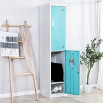 Lokerokaappi 4:lla ovella 1820x800x500, RAL7035 kasattava