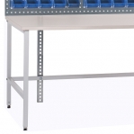 Worktable set 2000x800 with Shelf, Perfo panel and 10 bins, Tabletop HPL