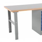 Työpöytä 2000x800 6-osaisella laatikostolla, vinyylipinnoite