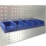 Worktable set 2000x800 with Shelf, Perfo panel and 10 bins, Tabletop HPL