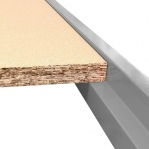 Varastohylly pyörillä 2100x1200x500, 3 orsitasoa lastulevyllä 22 mm MAXI