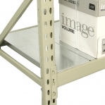 Varastohylly pyörillä 2100x1200x500, 4 orsitasoa peltitasoilla MAXI