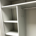 Siivouskaappi 2:lla ovella 1900x900x500 RAL 7035 säätöjalat 115 mm CLICK