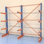 Ulokehylly 1-puolinen 3-pylväinen/12 uloketta 2500Hx3000Lx1000S