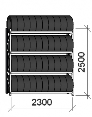 Starter bay 2500x2300x500,4 levels