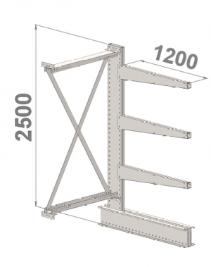 Add On bay 2500x1000x1200,4 levels