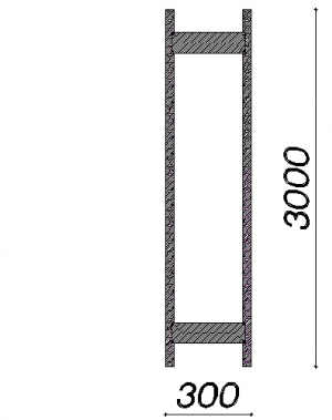 Side frame 3000x300