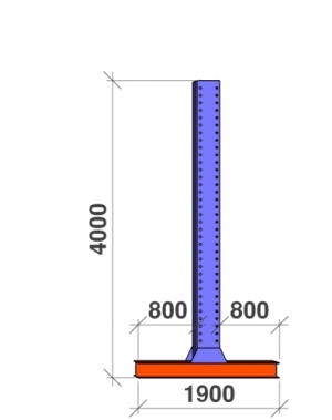 T-post 4000x2x800 HEAVY