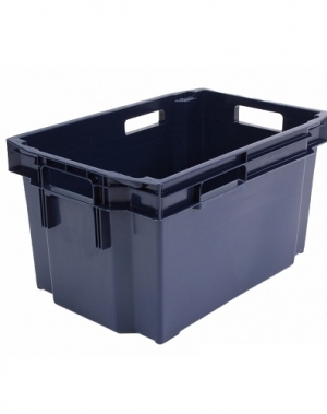 Plastic storage box 600x400x300mm, Black