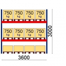 Starter Bay 3000x3600 750kg/pallet, 12 EUR pallets