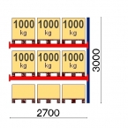 Add On Bay 3000x2700, 1000kg/pallet, 9 EUR pallets