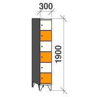Lokerokaappi 6:lla ovella 1900x300x545