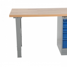 Worktable w. draw. 5 draw. 2000x800 mm, oak